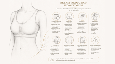 Breast Reduction Recovery Guide – Week by Week: What to Expect After Surgery